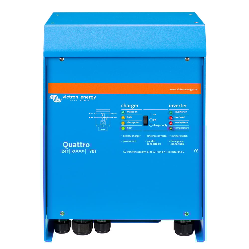 Victron Quattro 24/3000/70 24V 230V 2400W Sinus Wandler 70A Batterielader