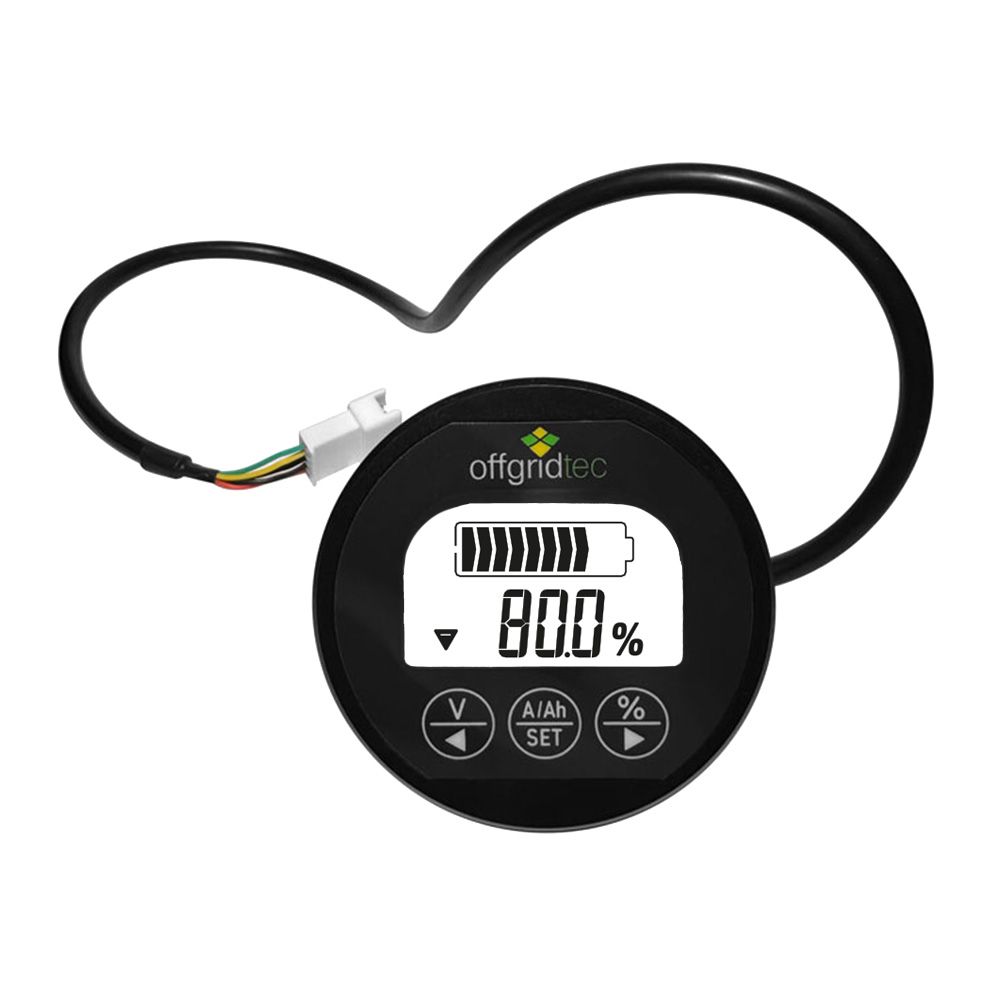 BINTA Batteriemonitor 8-120V 0-150A - LCD Voltmeter Für Auto & Wohnmobil