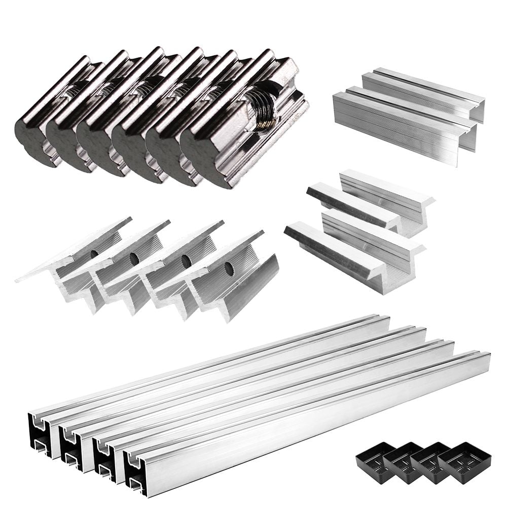 Mounting kit with roof hooks 3way adjustable (for roof tiles) for