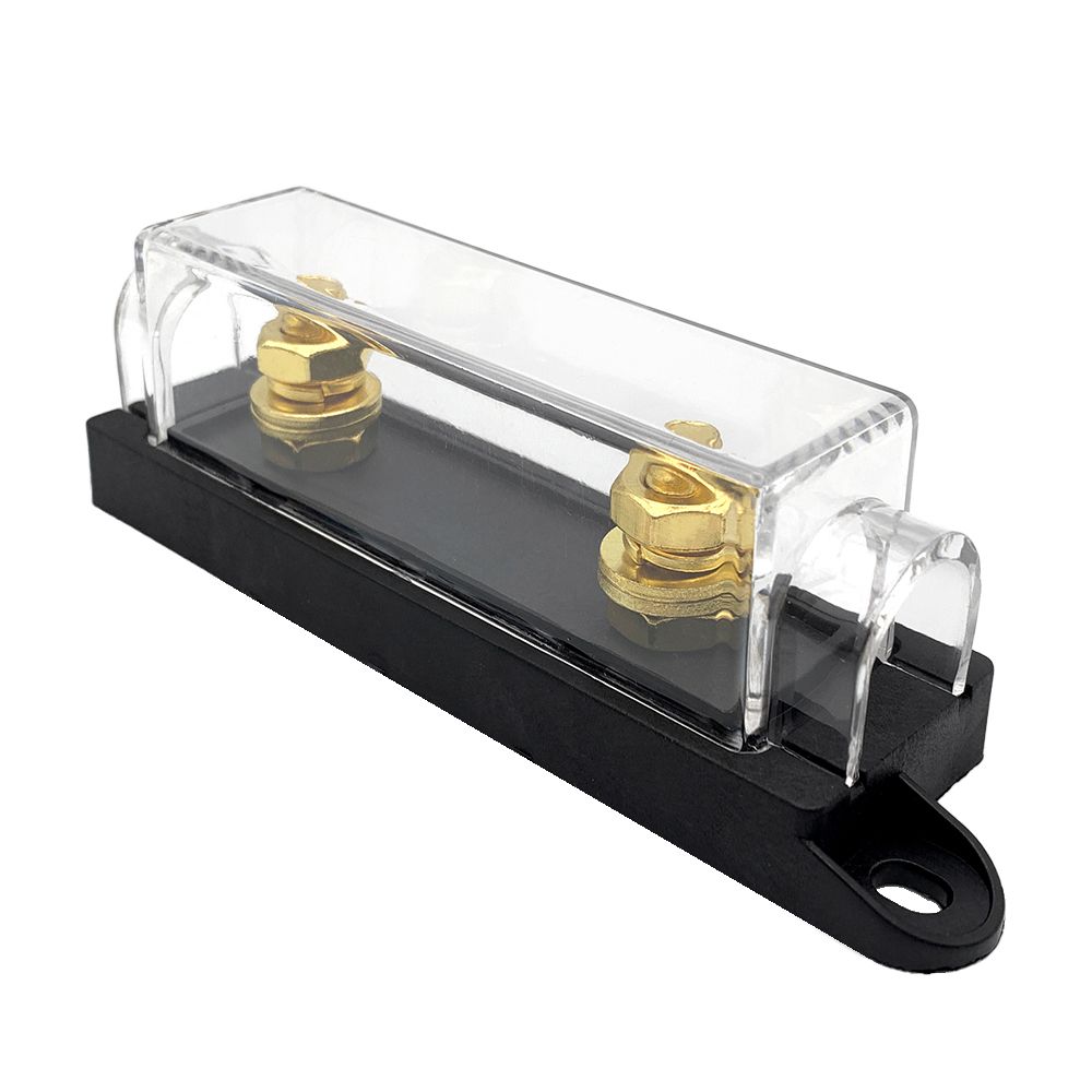 ANL Sicherungshalter 300A Für Auto – 2 Stück Inkl. Sicherungen, Goldfarben, Für 0/2/4/8/10 Gauge