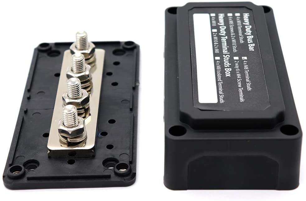 Namvo 300 A BusBar Box - stroomverdelingsblok voor high-performance modules met 4 x M8-aansluitbouten